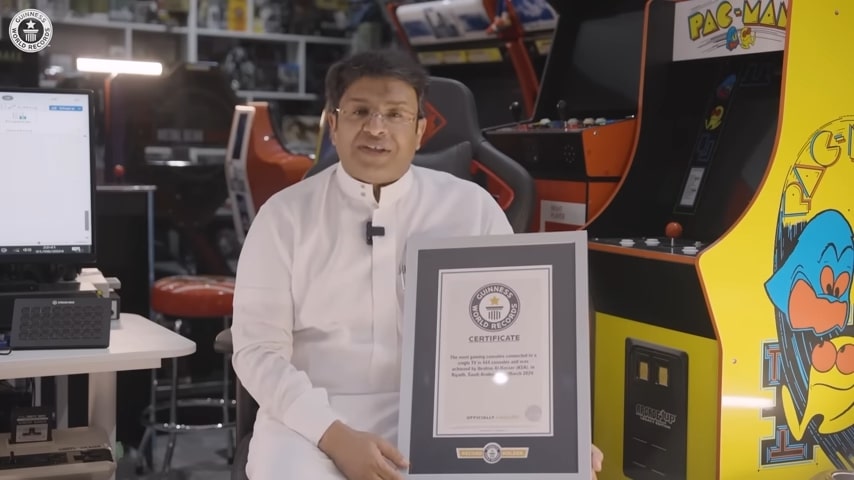 Ibrahim Al-Nasser and his World Record certificate