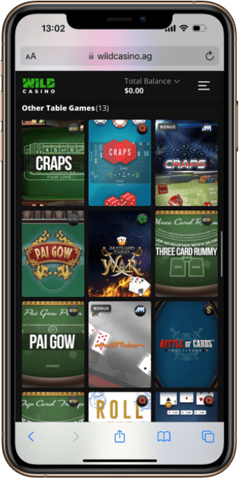 Wild Casino Pai Gow