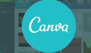 Canva logo on top of the software platform