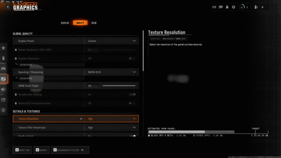 Black Ops 6 video settings