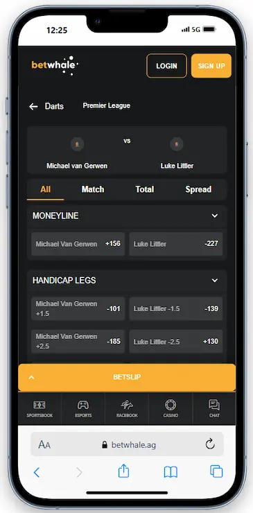 Leg Handicap Betting in Darts
