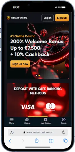 Step 1 - Visit the Instant Casino Homepage