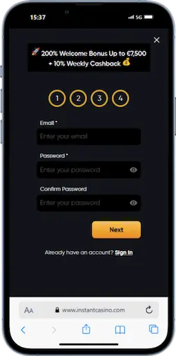 Step 2 - Add Email and Password