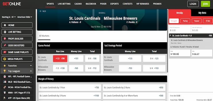 MLB Baseball Sports Betting