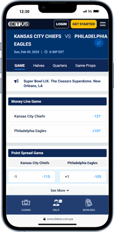 Super Bowl Moneyline Betting