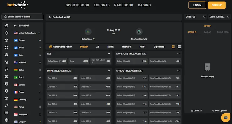 WNBA Game Spread Teaser