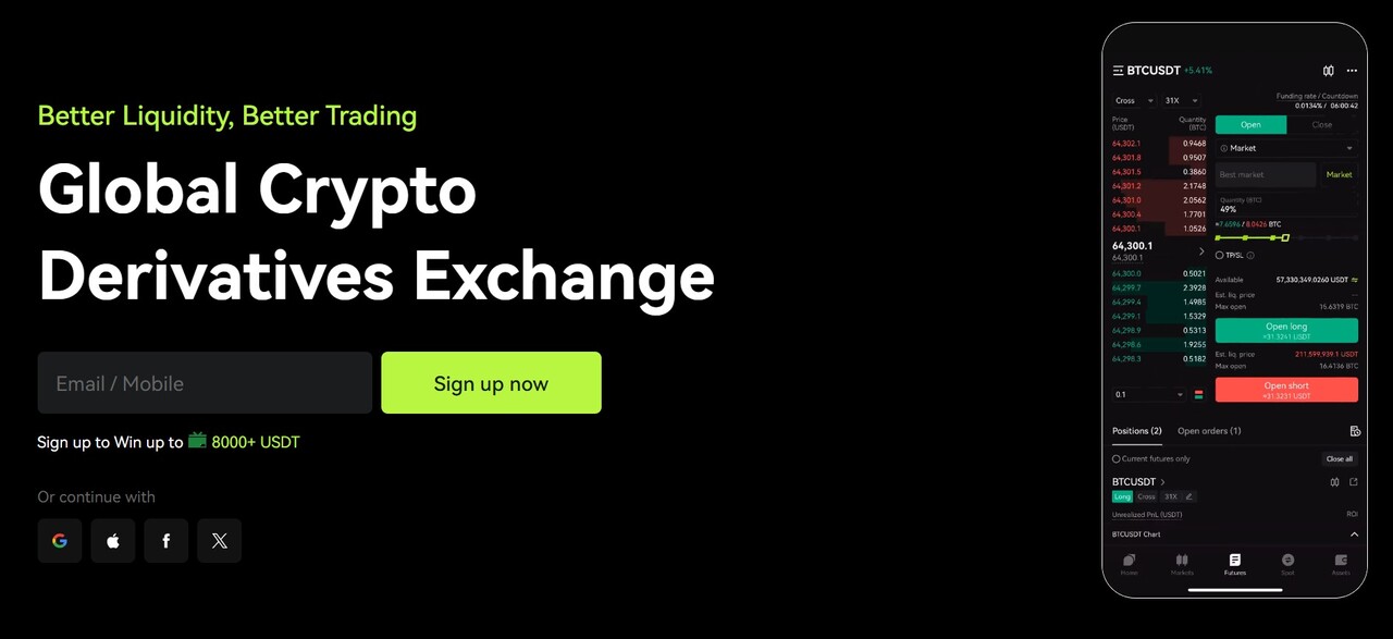 bitunix exchange homepage
