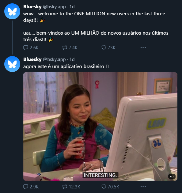 wow... welcome to the ONE MILLION new users in the last three days!!! 🎉uau... bem-vindos ao UM MILHÃO de novos usuários nos últimos três dias!!! 🎉