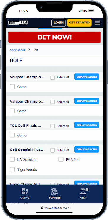 Golf Sports Betting