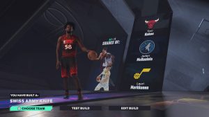 player build screen for NBA 2K25