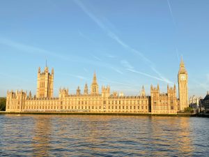 The Palace of Westminster in the morning.