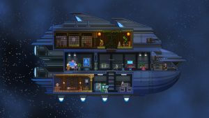 A ship in Starbound