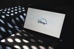 Disney+ in use on a laptop