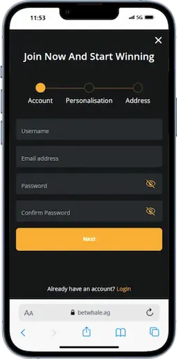 BetWhale Dota 2 Bet Sign Up Step 2
