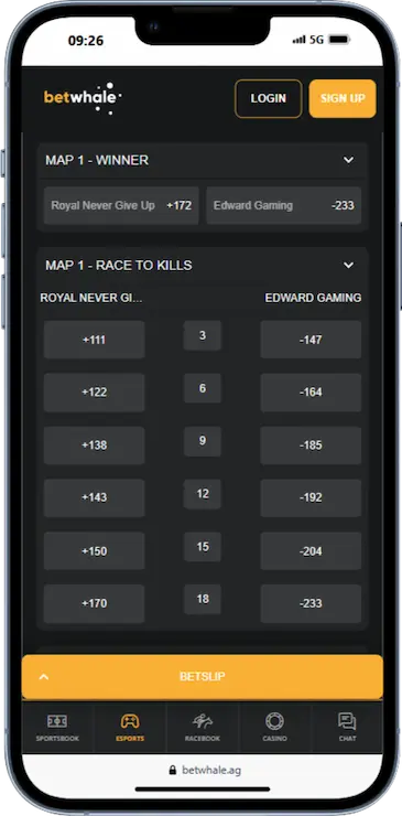 League of Legends Betting Map Winner