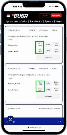 Tennis Betting Total Games Handicap
