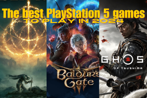 key art from elden ring, baldur's gate 3, and ghost of tsushima with 