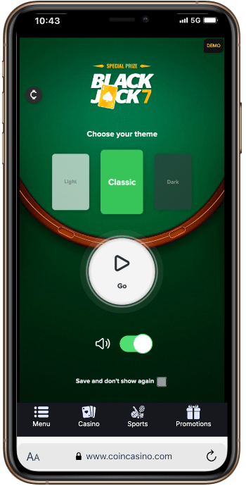 Blackjack Game at CoinPoker