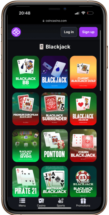 CoinCasino BTC Blackjack