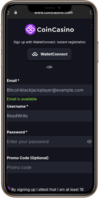 CoinPoker Deposit Page BTC