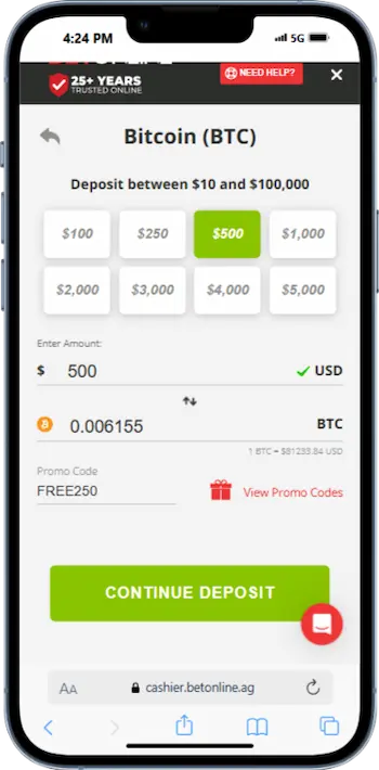 BetOnline Promo Code