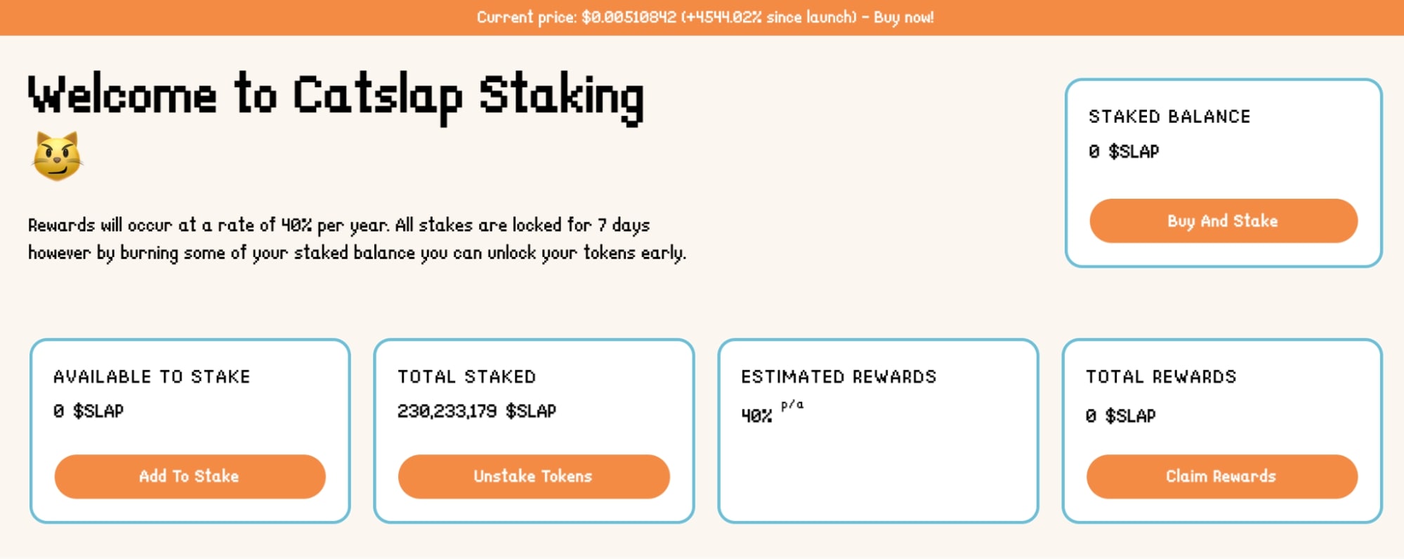 catslap staking platform