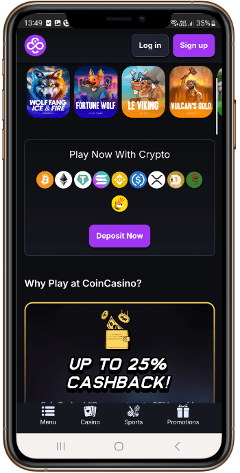 CoinCasino Homepage