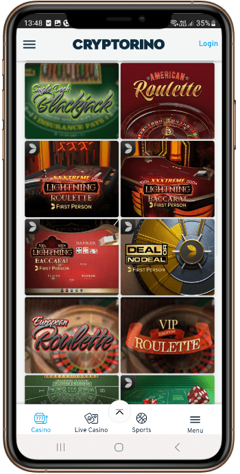 Cryptorino Online Roulette