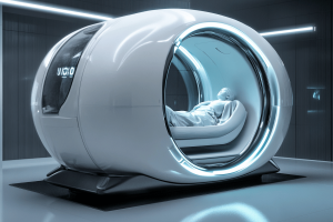 Futuristic 'human washing machine' returns for a high-tech revamp in Osaka. AI image of human washing machine depiction