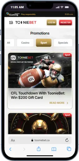 Step 1 - Visit the ToonieBet Website