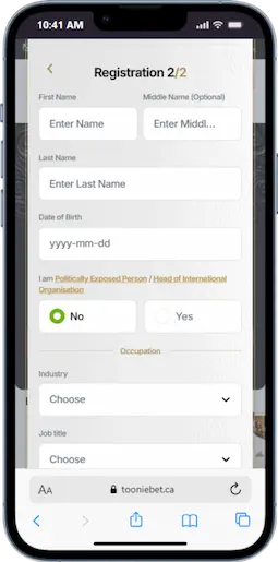 Step 5 - Add Name, Surname, and Date of Birth