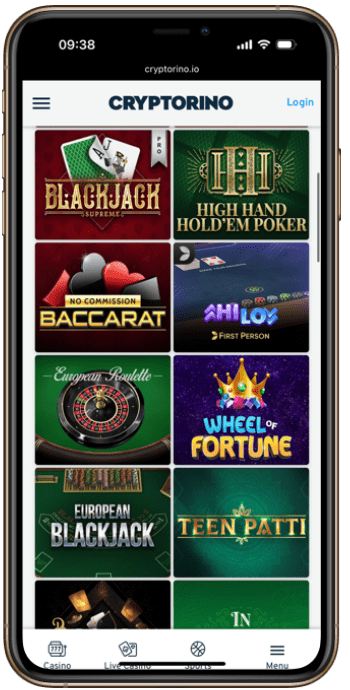 Cryptorino BTC Video Poker