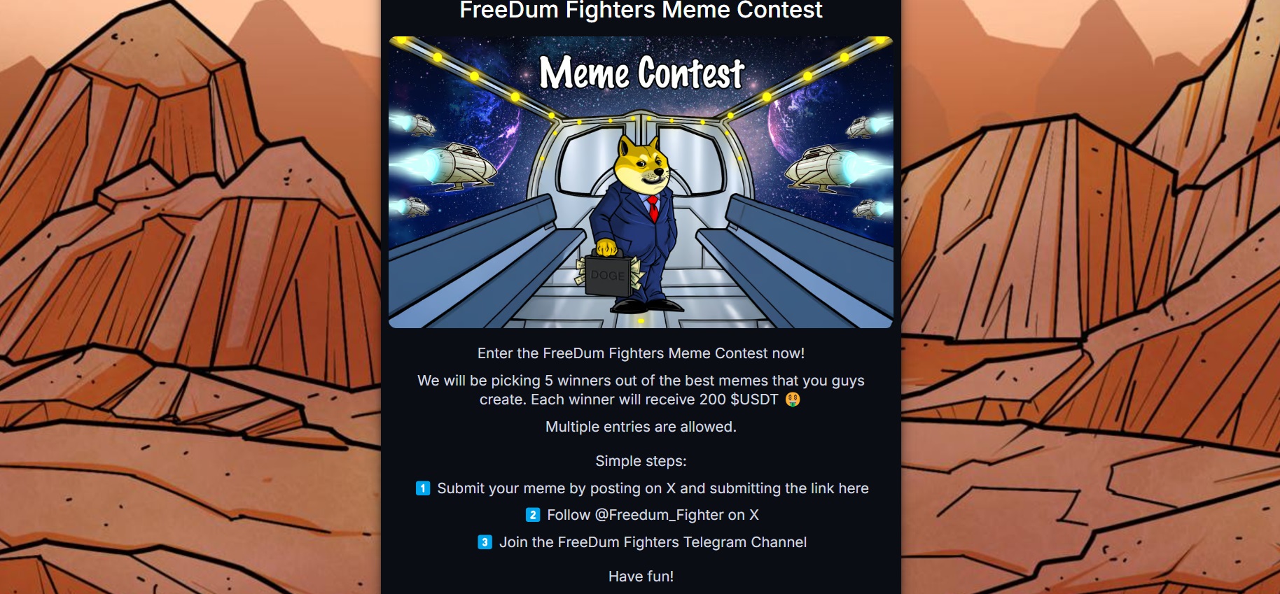 FreeDum Fighters Meme Contest