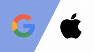 AI representation of Apple and Google logos / The UK competition watchdog has been urged to investigate Apple and Google's duopoly of the mobile browser market.