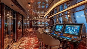 AI image of casino aboard a cruise ship / Carnival Cruises is braced for a potential class action suit due to an ongoing investigation from an Australian law firm.