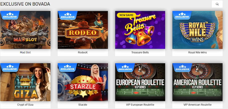 Bovada Exclusive Games
