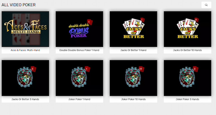 Bovada Video Poker