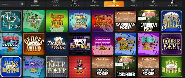 BetWhale Video Poker