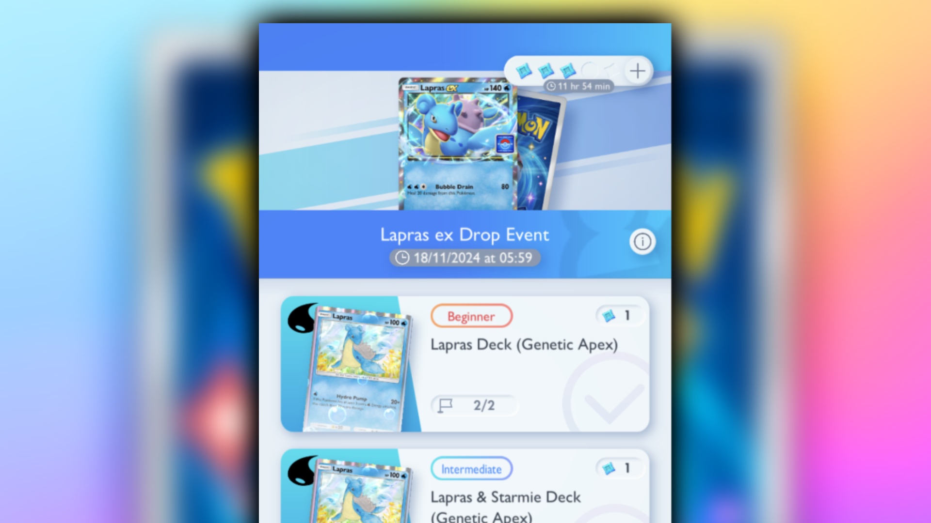 lapras ex battles pokemon tcg pocket