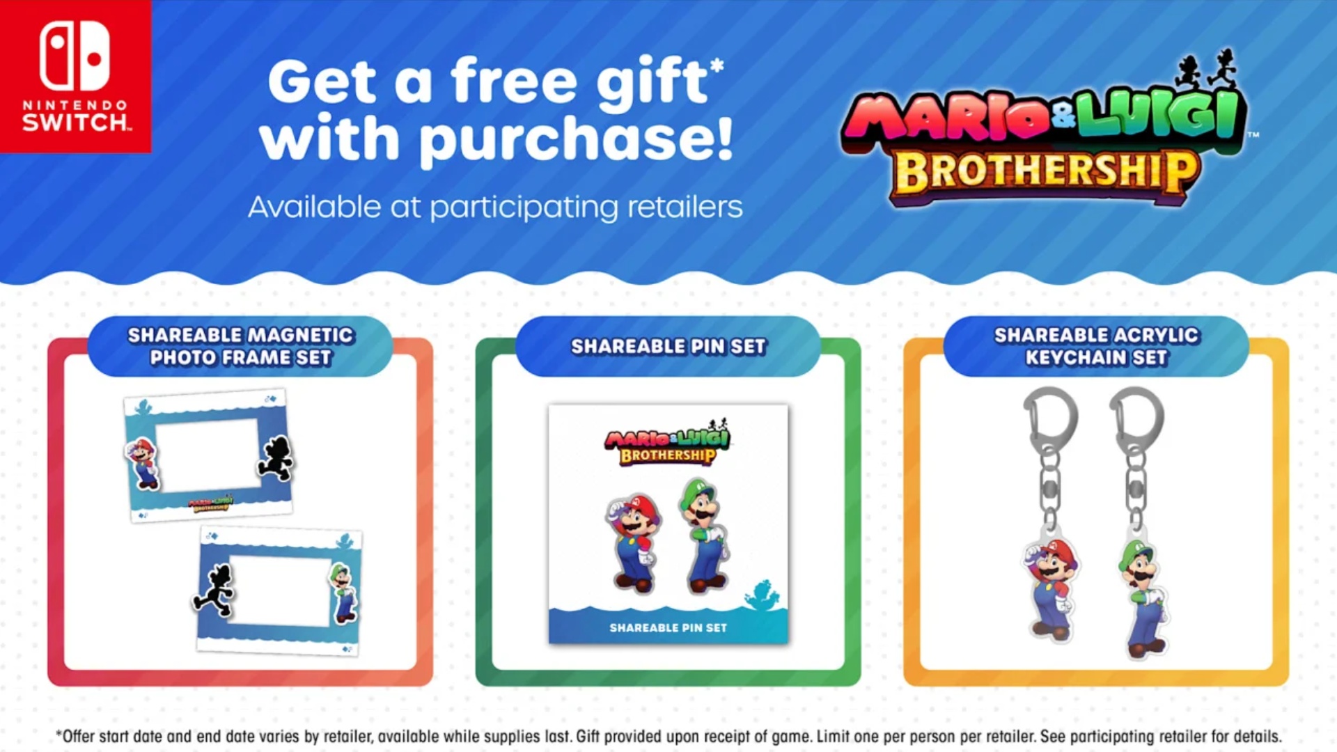 Mario & Luigi Brothership preorder bonuses explained