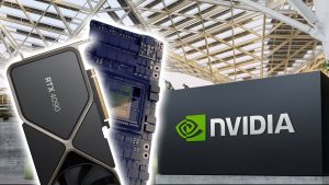 nvidia office, rtx 4090 and h200 chip