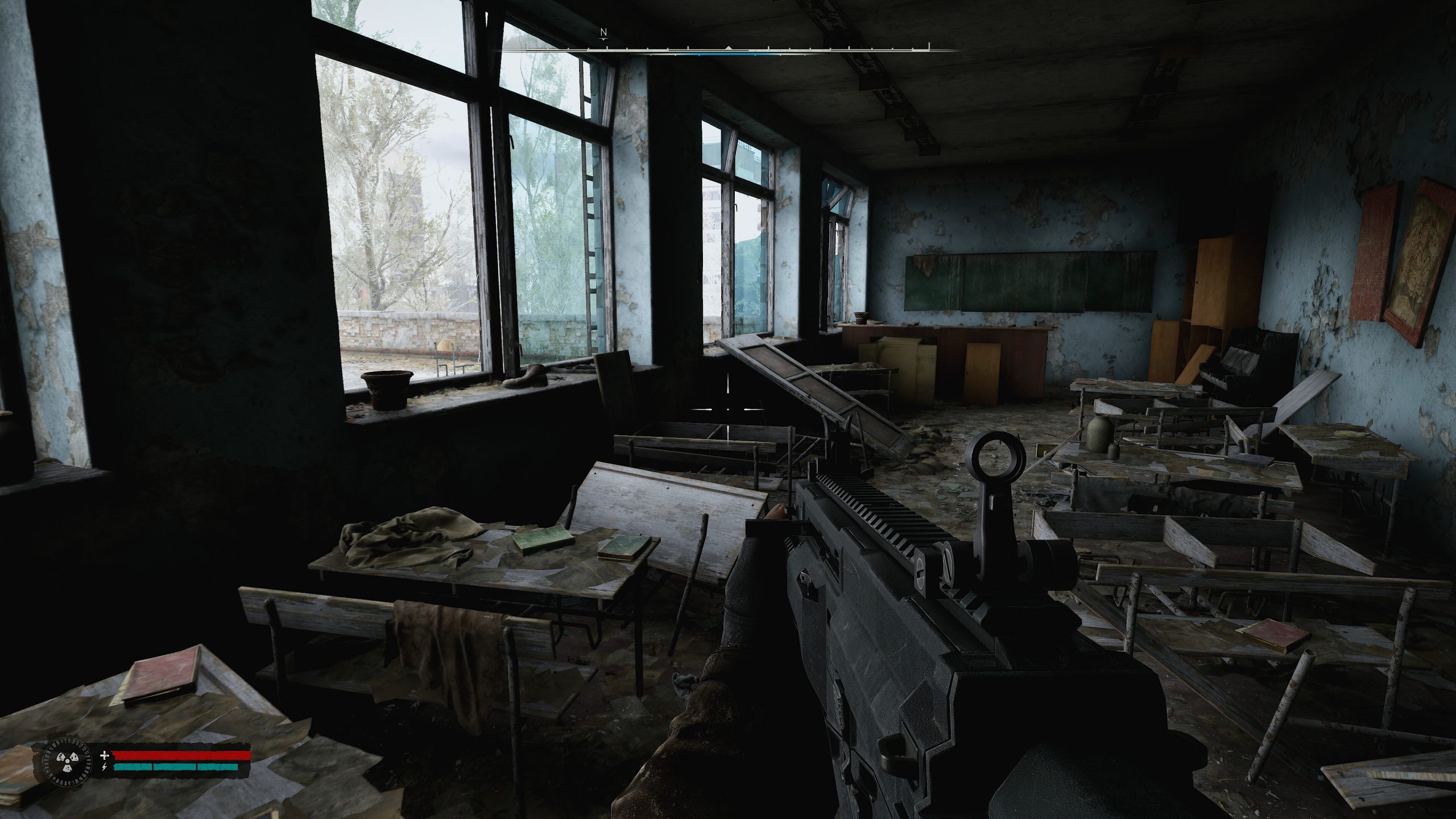 Moving through an old building in Stalker 2