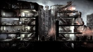 This War of Mine screenshot showing bombed out houses