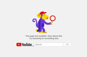 An image of Youtube's channel does not exist message