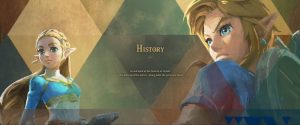 A screenshot of Nintendo's History of the Zelda timeline website.