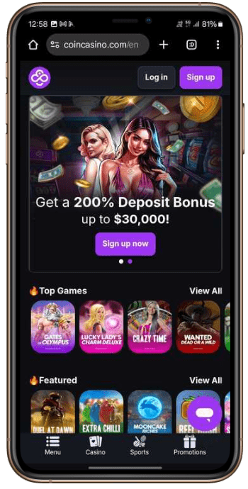 CoinCasino Homepage