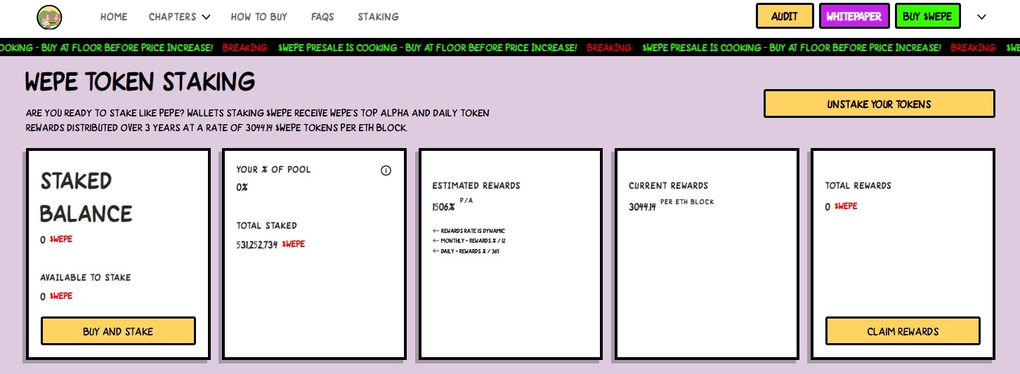 wepe staking platform