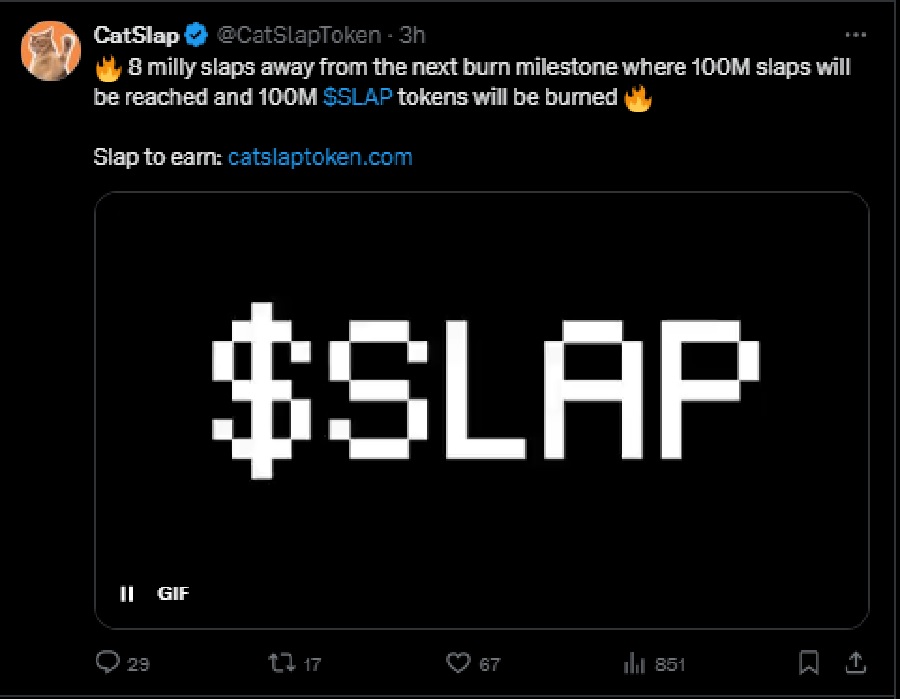 Catslap Token Burning