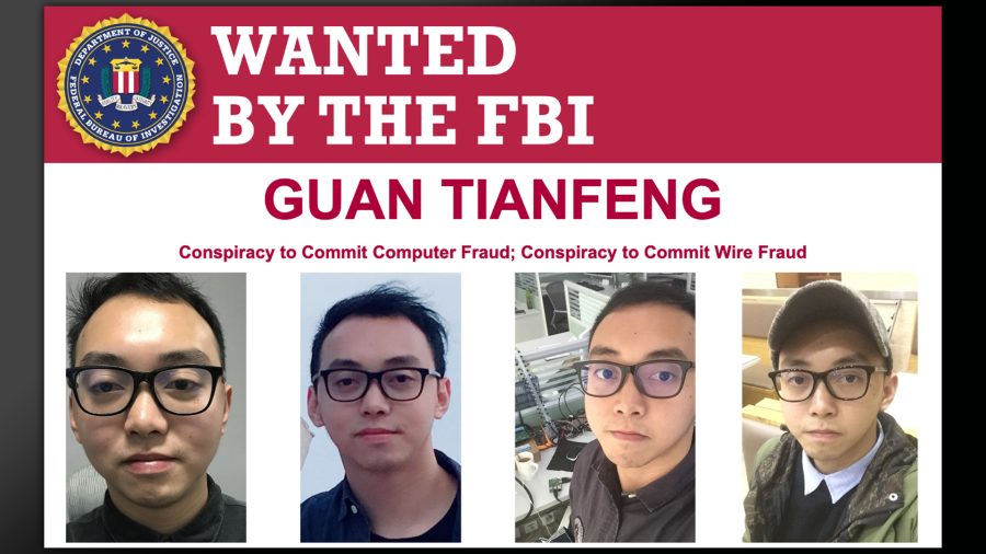 wanted poster of guan tianfeng