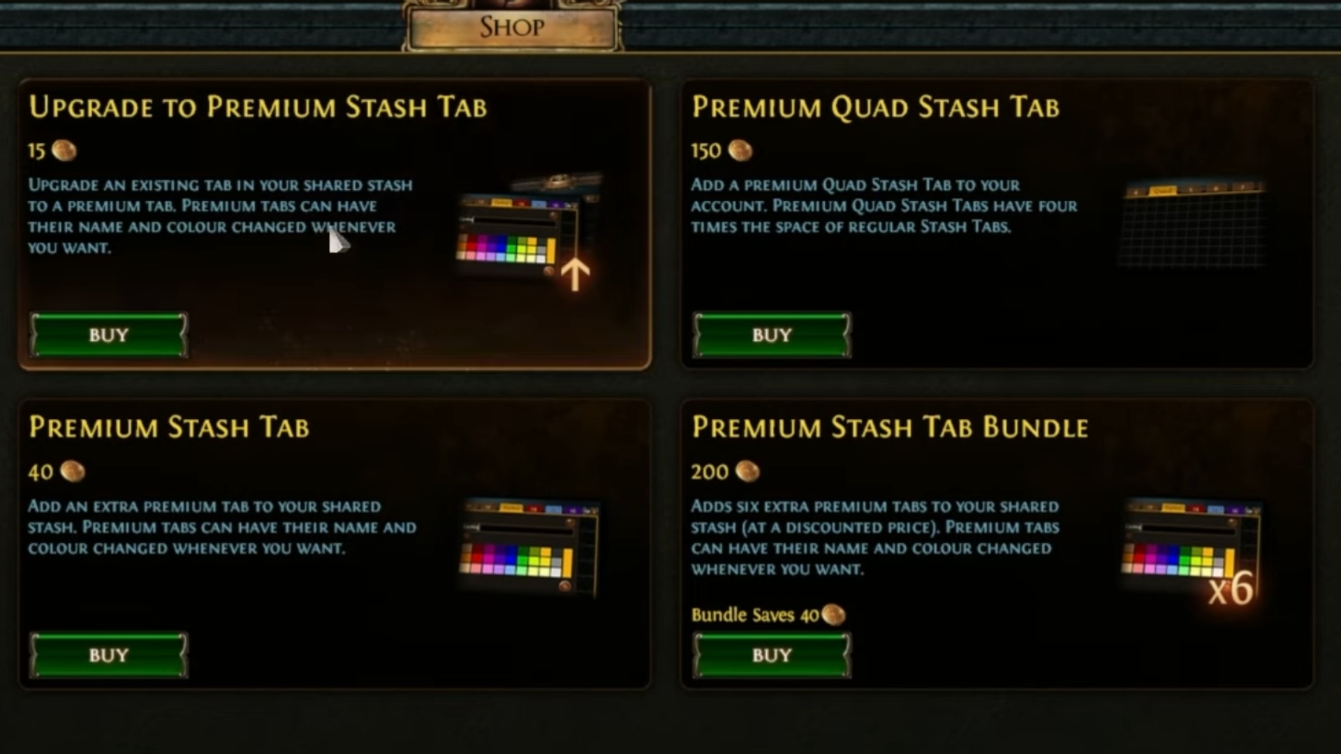 poe 2 trade premium stash tab